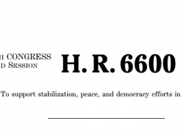 Washington Update: Ethiopia Stabilization, Peace, and Democracy Act