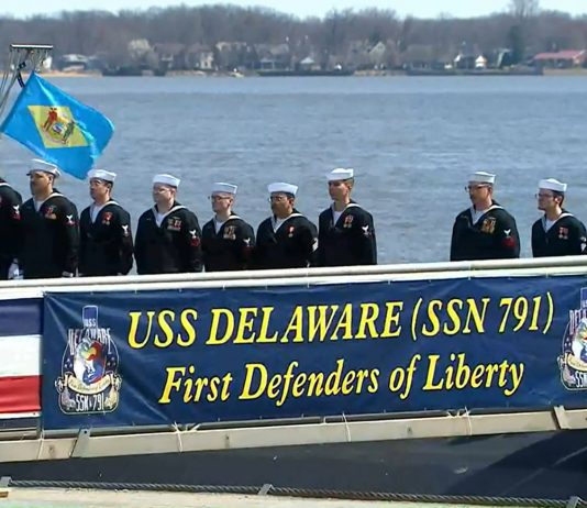 First Lady, President Officially Commission Navy Attack Submarine