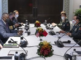 Austin Meets With Chinese Counterpart in Singapore