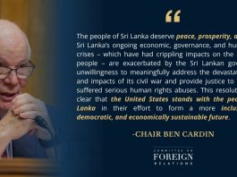 U.S. Legislators Introduce Bipartisan Resolution to Support Sri Lanka’s Democratic and Economic Aspirations