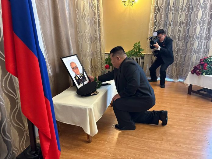 North Korean leader Kim Jong Un visits the Russian Embassy in Pyongyang to offer condolences after the death of Russian Ambassador Aleksandr Matsegora.
