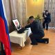 North Korean leader Kim Jong Un visits the Russian Embassy in Pyongyang to offer condolences after the death of Russian Ambassador Aleksandr Matsegora.