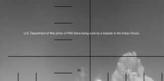 US Torpedo in the Dark: Law, Power and Sinking of IRIS Dena in Sri Lanka’s Waters Photo of IRIS Dena sinking 19 nautical miles off Galle, Sri Lanka.