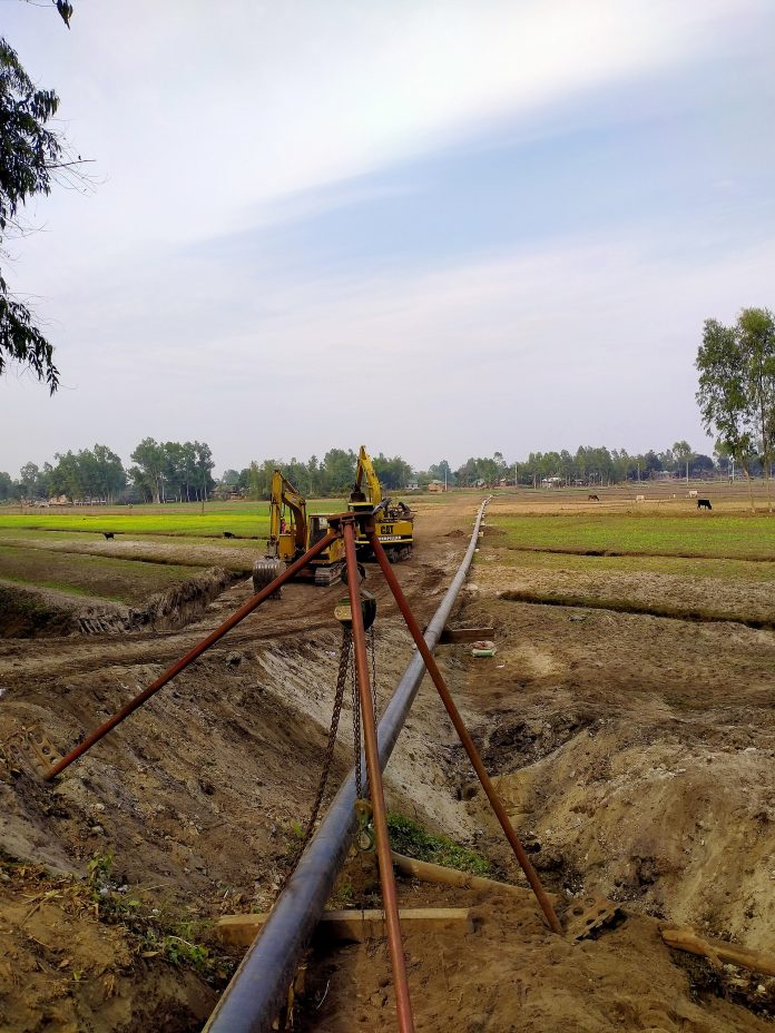 India-Bangladesh Friendship Pipeline Under Construction (2021)