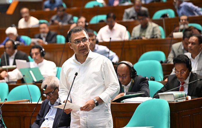 Tarique Rahman at Jatiya Sangsad Bhaban, Dhaka, Bangladesh.