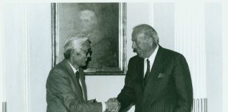US-Mongolia Diplomatic Relations: The 76-Year Road to 1987 U.S. Secretary of State George P. Shultz signing the agreement establishing formal U.S.-Mongolia diplomatic relations in 1987.